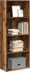 vidaXL - Boekenkast - 60x30x152 - cm - bewerkt - hout - oud - houtkleurig