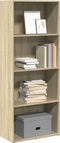 vidaXL - Boekenkast - 60x30x152 - cm - bewerkt - hout - sonoma - eikenkleurig