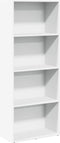 vidaXL - Boekenkast - 60x30x152 - cm - bewerkt - hout - wit