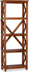 vidaXL - Boekenkast - 60x30x160 - cm - acaciahout - met - honingafwerking