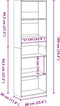 vidaXL - Boekenkast - 60x30x189 - cm - bewerkt - hout - bruin - eikenkleurig