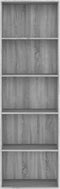 vidaXL - Boekenkast - 60x30x189 - cm - bewerkt - hout - grijs - sonoma - eikenkleurig