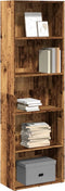 vidaXL - Boekenkast - 60x30x189 - cm - bewerkt - hout - oud - houtkleurig