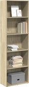 vidaXL - Boekenkast - 60x30x189 - cm - bewerkt - hout - sonoma - eikenkleurig