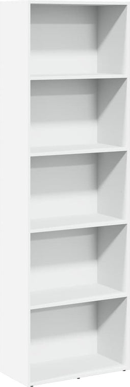 vidaXL - Boekenkast - 60x30x189 - cm - bewerkt - hout - wit