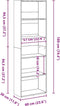 vidaXL - Boekenkast - 60x30x189 - cm - bewerkt - hout - wit