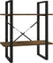 vidaXL - Boekenkast - 60x30x70 - cm - bewerkt - hout - bruin - eikenkleur