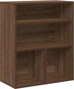 vidaXL - Boekenkast - 60x30x71,5 - cm - bewerkt - hout - bruin - eikenkleur