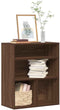 vidaXL - Boekenkast - 60x30x71,5 - cm - bewerkt - hout - bruin - eikenkleur