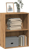 vidaXL - Boekenkast - 60x30x77 - cm - bewerkt - hout - artisanaal - eikenkleurig