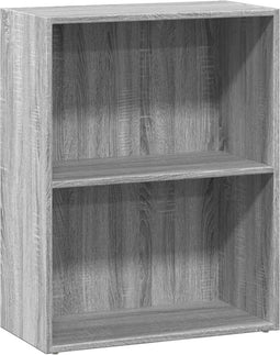 vidaXL - Boekenkast - 60x30x77 - cm - bewerkt - hout - grijs - sonoma - eikenkleurig