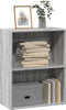 vidaXL - Boekenkast - 60x30x77 - cm - bewerkt - hout - grijs - sonoma - eikenkleurig