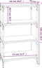 vidaXL - Boekenkast - 60x33x100 - cm - bewerkt - hout - en - staal - bruin - eikenkleur