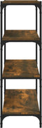 vidaXL - Boekenkast - 60x33x100 - cm - bewerkt - hout - en - staal - gerookt - eiken