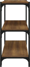 vidaXL - Boekenkast - 60x33x70,5 - cm - bewerkt - hout - en - staal - bruineikenkleur