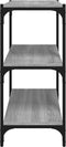 vidaXL - Boekenkast - 60x33x70,5 - cm - hout - en - staal - grijs - sonoma - eikenkleur
