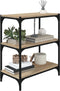 vidaXL - Boekenkast - 60x33x70,5cm - bewerkt - hout - en - staal - sonoma - eikenkleur