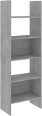 vidaXL - Boekenkast - 60x35x180 - cm - bewerkt - hout - betongrijs