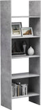 vidaXL - Boekenkast - 60x35x180 - cm - bewerkt - hout - betongrijs