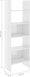 vidaXL - Boekenkast - 60x35x180 - cm - bewerkt - hout - hoogglans - wit