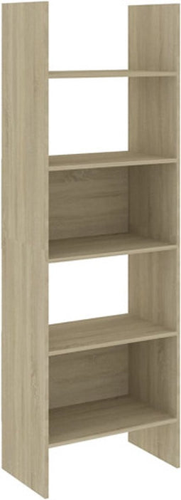 vidaXL - Boekenkast - 60x35x180 - cm - bewerkt - hout - sonoma - eikenkleurig