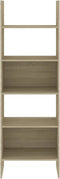 vidaXL - Boekenkast - 60x35x180 - cm - bewerkt - hout - sonoma - eikenkleurig