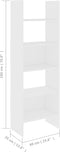 vidaXL - Boekenkast - 60x35x180 - cm - bewerkt - hout - wit