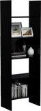 vidaXL - Boekenkast - 60x35x180 - cm - bewerkt - hout - zwart