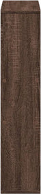 vidaXL - Boekenkast - 63x20x90 - cm - bewerkt - hout - bruin - eikenkleurig