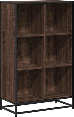 vidaXL - Boekenkast - 65,5x33x107,5 - cm - bewerkt - hout - bruin - eikenkleur