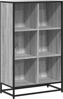 vidaXL - Boekenkast - 65,5x33x107,5cm - bewerkt - hout - grijs - sonoma - eikenkleur