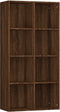 vidaXL - Boekenkast - 66x30x130 - cm - bewerkt - hout - bruin - eikenkleur