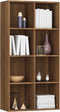 vidaXL - Boekenkast - 66x30x130 - cm - bewerkt - hout - bruin - eikenkleur