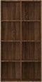 vidaXL - Boekenkast - 66x30x130 - cm - bewerkt - hout - bruin - eikenkleur