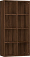 vidaXL - Boekenkast - 66x30x130 - cm - bewerkt - hout - bruin - eikenkleur