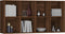 vidaXL - Boekenkast - 66x30x130 - cm - bewerkt - hout - bruin - eikenkleur