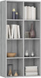 vidaXL - Boekenkast - 66x30x130 - cm - bewerkt - hout - sonoma - grijs