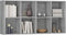 vidaXL - Boekenkast - 66x30x130 - cm - bewerkt - hout - sonoma - grijs