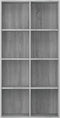 vidaXL - Boekenkast - 66x30x130 - cm - bewerkt - hout - sonoma - grijs
