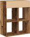 vidaXL - Boekenkast - 66x31x80 - cm - bewerkt - hout - oud - houtkleurig