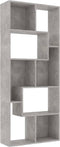 vidaXL - Boekenkast - 67x24x161 - cm - bewerkt - hout - betongrijs
