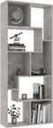 vidaXL - Boekenkast - 67x24x161 - cm - bewerkt - hout - betongrijs