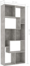 vidaXL - Boekenkast - 67x24x161 - cm - bewerkt - hout - betongrijs