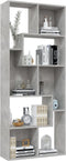 vidaXL - Boekenkast - 67x24x161 - cm - bewerkt - hout - betongrijs
