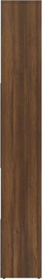 vidaXL - Boekenkast - 67x24x161 - cm - bewerkt - hout - bruin - eikenkleur