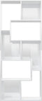 vidaXL - Boekenkast - 67x24x161 - cm - bewerkt - hout - hoogglans - wit