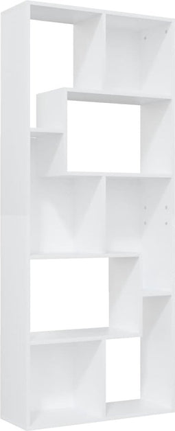 vidaXL - Boekenkast - 67x24x161 - cm - bewerkt - hout - wit