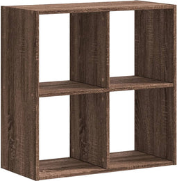 vidaXL - Boekenkast - 68,5x32x68,5 - cm - bewerkt - hout - bruin - eikenkleur