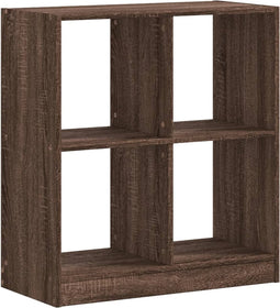vidaXL - Boekenkast - 68,5x32x75 - cm - bewerkt - hout - bruin - eikenkleurig