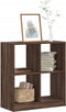 vidaXL - Boekenkast - 68,5x32x75 - cm - bewerkt - hout - bruin - eikenkleurig